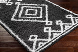 Blaine 5x7 Shag Black Area Rug Carpet for Living Room Bedroom or Kitchen (5'3" x 7'3")