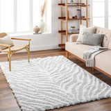 Boomer 5x7 Shag Gray Area Rug Carpet for Living Room Bedroom or Kitchen (5'3" x 7'3")