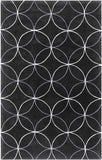 Vannes 8x11 Transitional Black Area Rug Carpet for Living Room Bedroom or Kitchen (8' x 11')