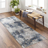 Vuren Modern Blue Area Rug Carpet for Living Room Bedroom or Kitchen