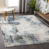 Vuren Modern Blue Area Rug Carpet for Living Room Bedroom or Kitchen