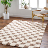 Bondurant Shag Area Rug for Living Room Bedroom or Kitchen