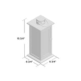 Muzam Brown Glass/Wood Indoor / Outdoor Tabletop Lantern Candle Holder
