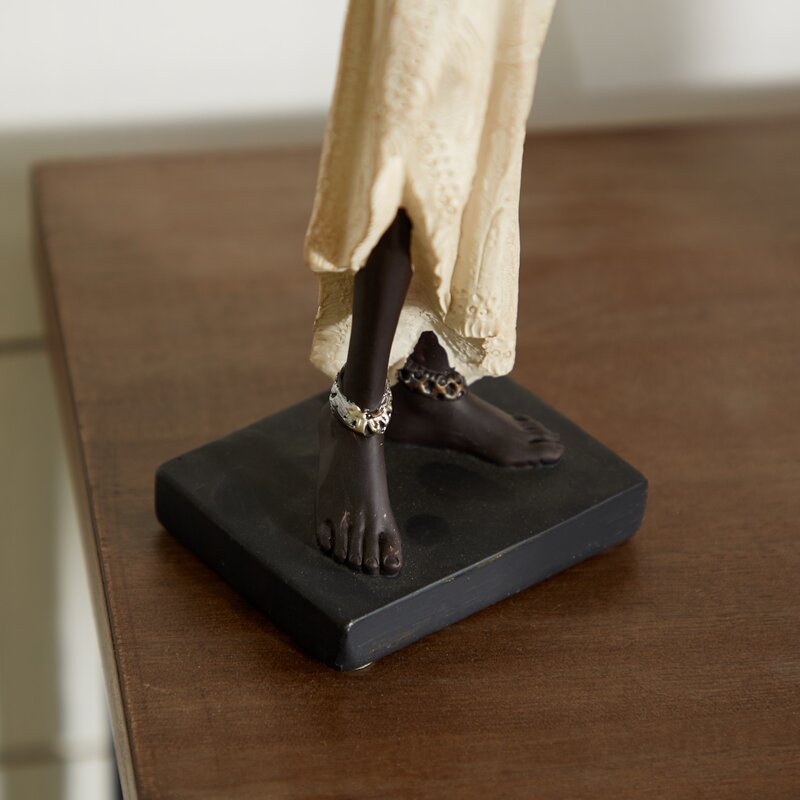 Tuzerde 2 Piece Polystone African Woman Figurine Set