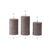 Stansia 3 Piece Marble Textured LED Unscented Flameless Pillar Candle Set with Remote