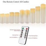 Salina 9 Piece Unscented Flameless Candle Set with Remote