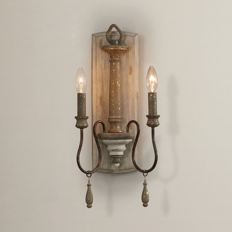 Cormier 2 Light Dimmable French Candle Wall Light