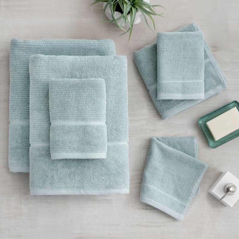 Luciana Luxury Textured 6 Piece Turkish Cotton Bath Towel Set