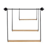 Mome 3 Piece Rectangle Black/Brown Tiered Shelf