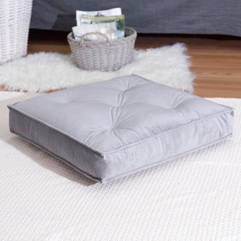 Galnor Square Velvet Floor Pillow Cover & Insert