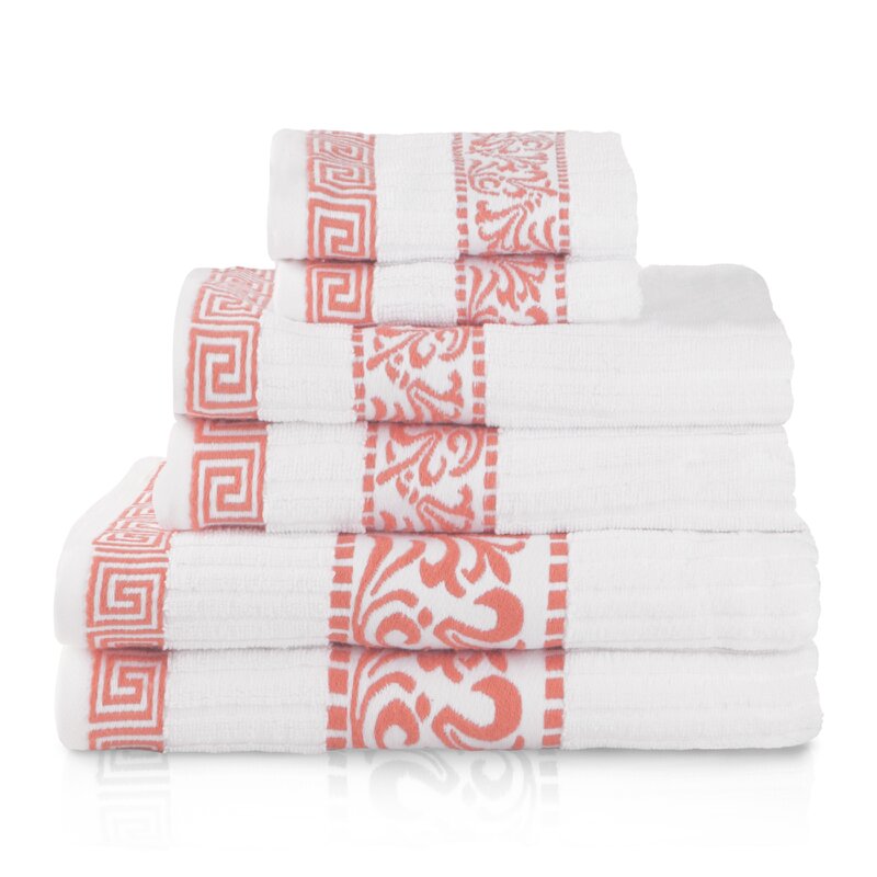 Rankin 6 Piece Classic 100% Cotton Multi-Size Towel Set