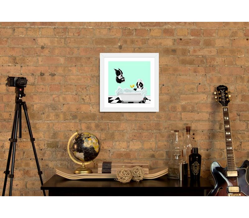 Canne Bath Time Square Framed Print Art