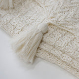 Tomeri Acrylic Reversible Knitted Tassel Throw