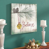 Lomto Wrapped Believe Square Canvas Graphic Art