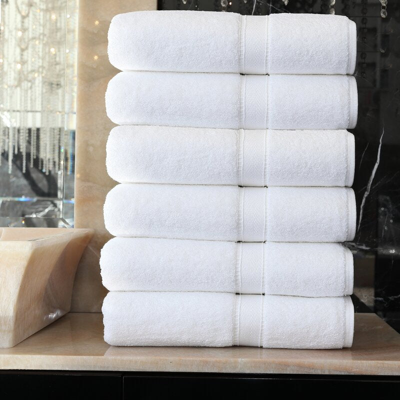 Fannie 6 Piece Turkish Cotton Super Plush Bath Towel Set (Set of 6)