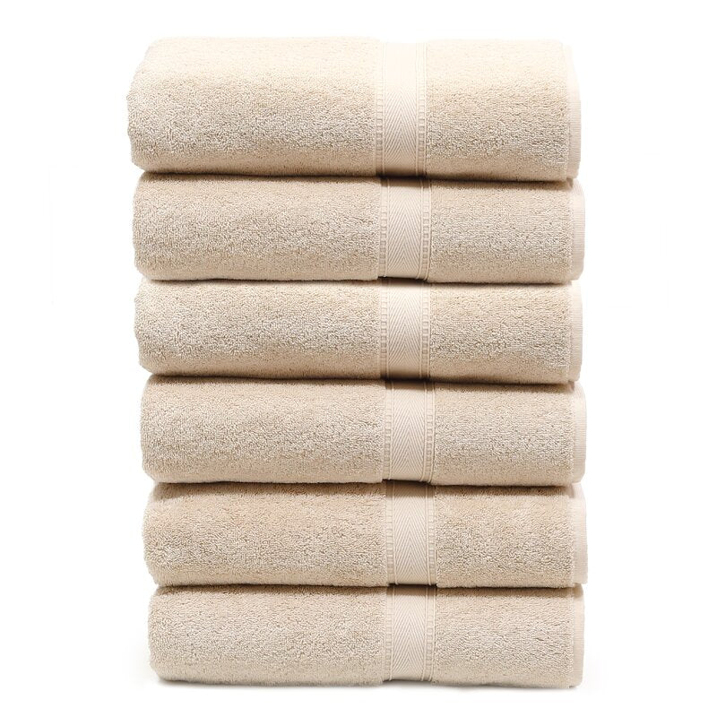 Fannie 6 Piece Turkish Cotton Super Plush Bath Towel Set (Set of 6)