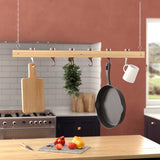 Manor Ceiling Mounted Wooden Hanging Pot Rack