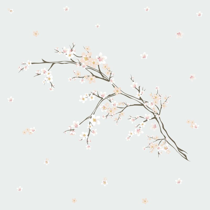 Adib Cherry Blossom Branch Peel and Stick Giant Wall Decal