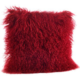 Ivia Square Lamb Fur 100% Wool Pillow Cover & Insert