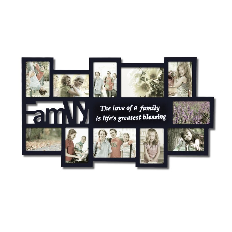 Mia Matte Wood Collage Black Wall Picture Frame Set