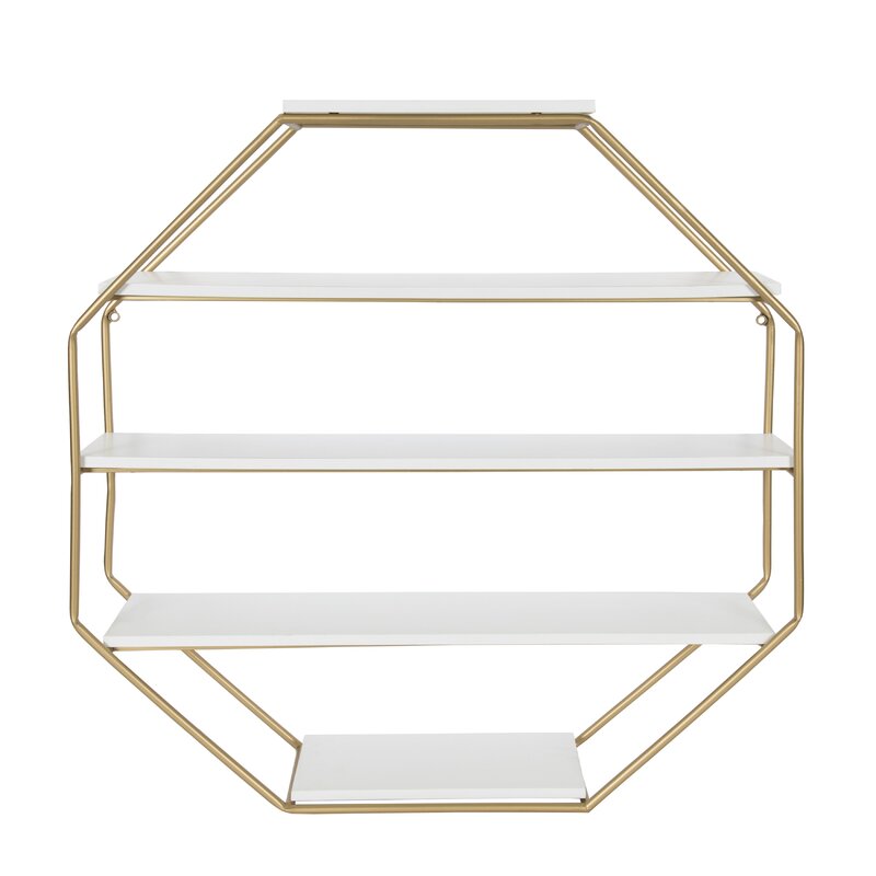 Beco 5 Piece Hexagon Decorative Wall Shelf