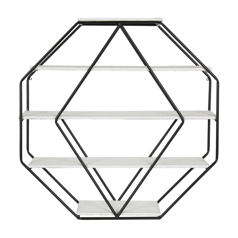 Beco 5 Piece Hexagon Decorative Wall Shelf