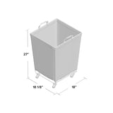 Puloupe Metal Natural White/Gray Laundry Hamper