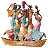 Moputa Resin Hand-Made Water Carriers of Ghanaian Women Figurine