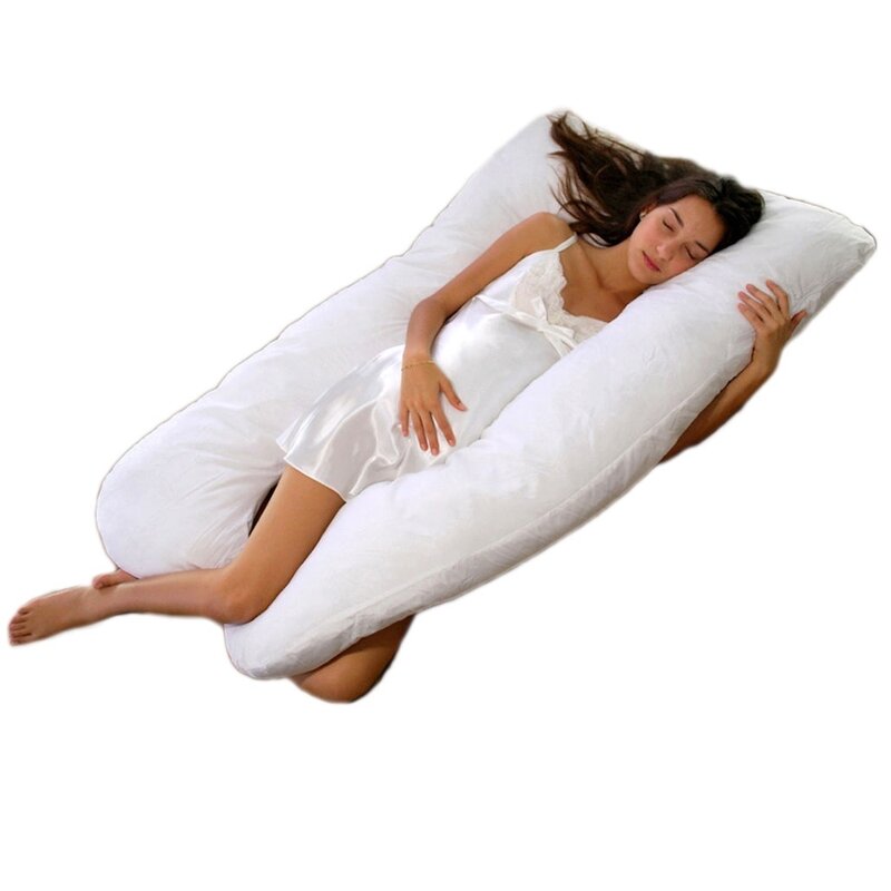Kowenka Hypoallergenic Down Alternative U Shaped Fiber Pregnancy Pillow