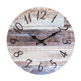 Rentser Worn Blue Wood Vintage 14" Wall Clock