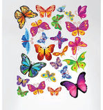 Kristen Easy Peel and Stick Colorful Butterflies Nursery Wall Decal