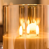 Ekogua Unscented Flameless Flickering Gold Pillar Candle