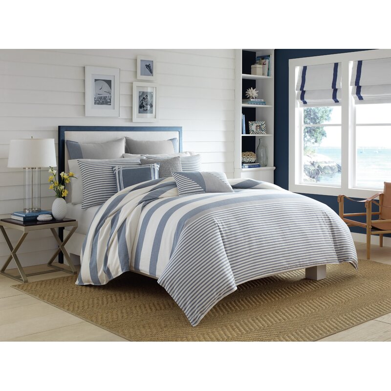 Opabia Standard Cotton Reversible Nautical & Coastal Comforter Set