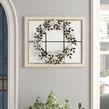 Lesaint Floral Wreath Ornamental Framed Wall Decor