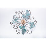 Piaway Flower and Butterfly Metal Wall Decor