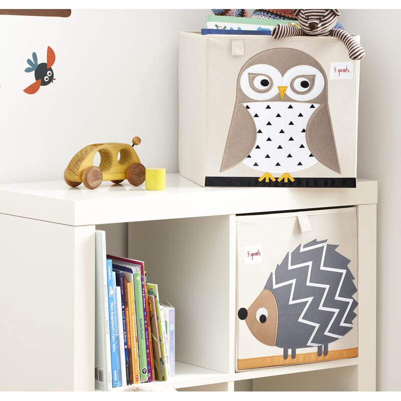 Sephmont Friendly Owl Children's FoldableFabric Storage Cube