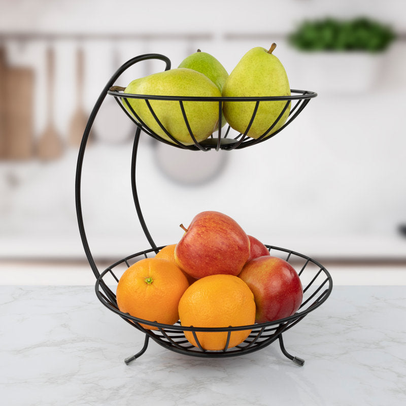 Rosa Stainless Steel Round Fruit Basket