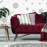 Kade Silver Glitter Snowflakes Wall Decal