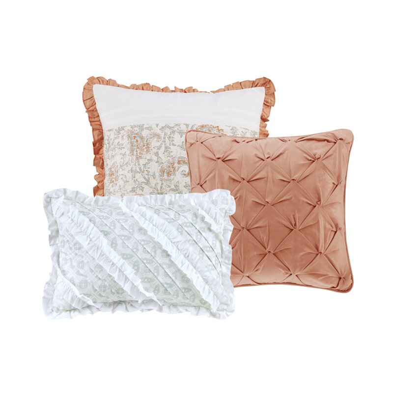 Goistan Standard Traditional Cotton Reversible 9 Piece Comforter Set