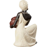 Gamslo African Black/White Woman Figurine