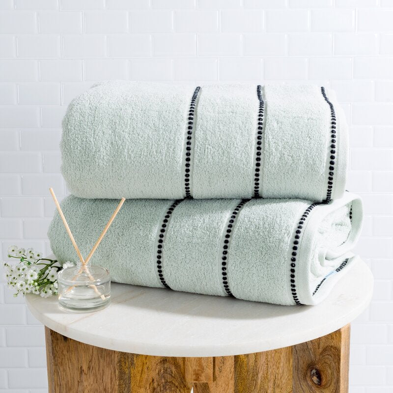Fleur 2 Piece Classic 100% Cotton Bath Towel Set
