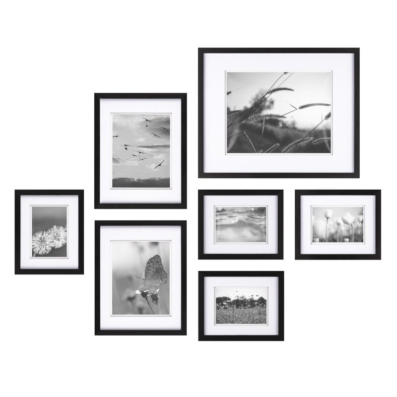 Mistates 7 Piece Matte Wood Gallery Wall Frame Set (Set of 7)