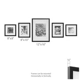 Pari 5 Piece Wood/Glass Matte Picture Frame Gallery Wall Set (Set of 5)