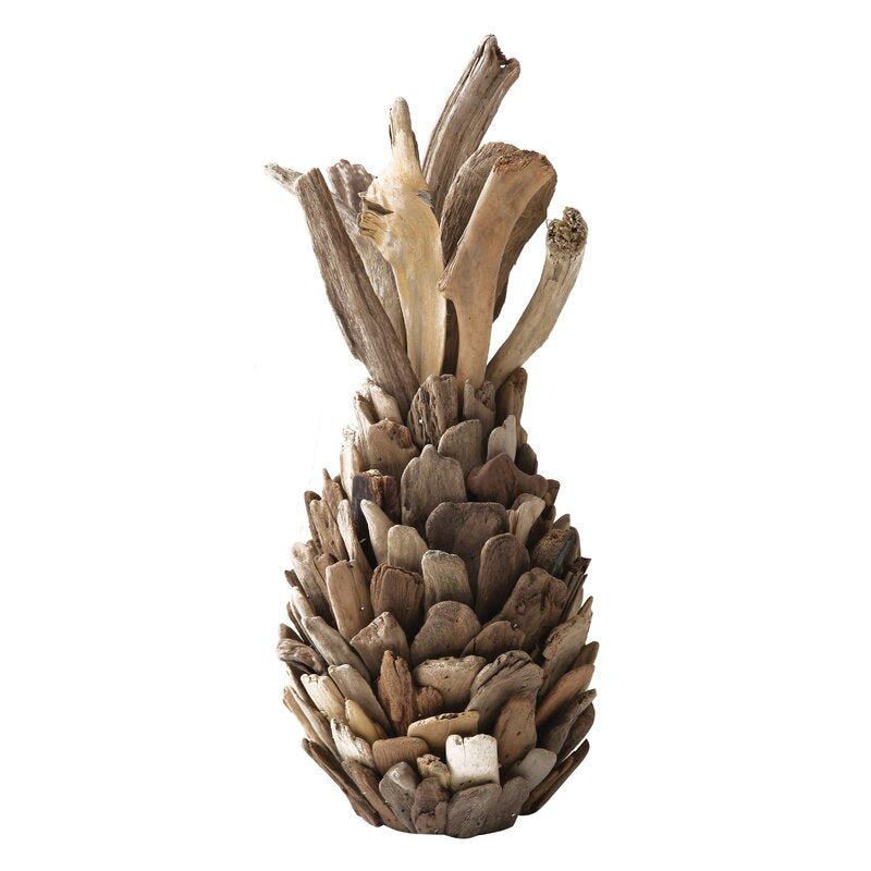 Baniado Driftwood Brown Pineapple Sculpture