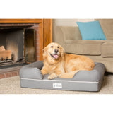 Ohlman Dog Bed & Lounge with Orthopedic Memory Foam Bolster