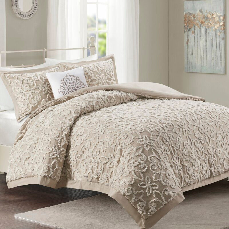 Tarba 100% Cotton Traditional 4 Piece Comforter Set