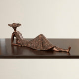 Vietsao Resin Antique Bronze Summer Days Woman Figurine