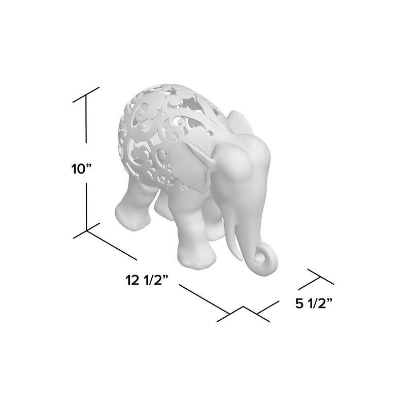 Riacrozbe Gray Giant Elephant Figurine