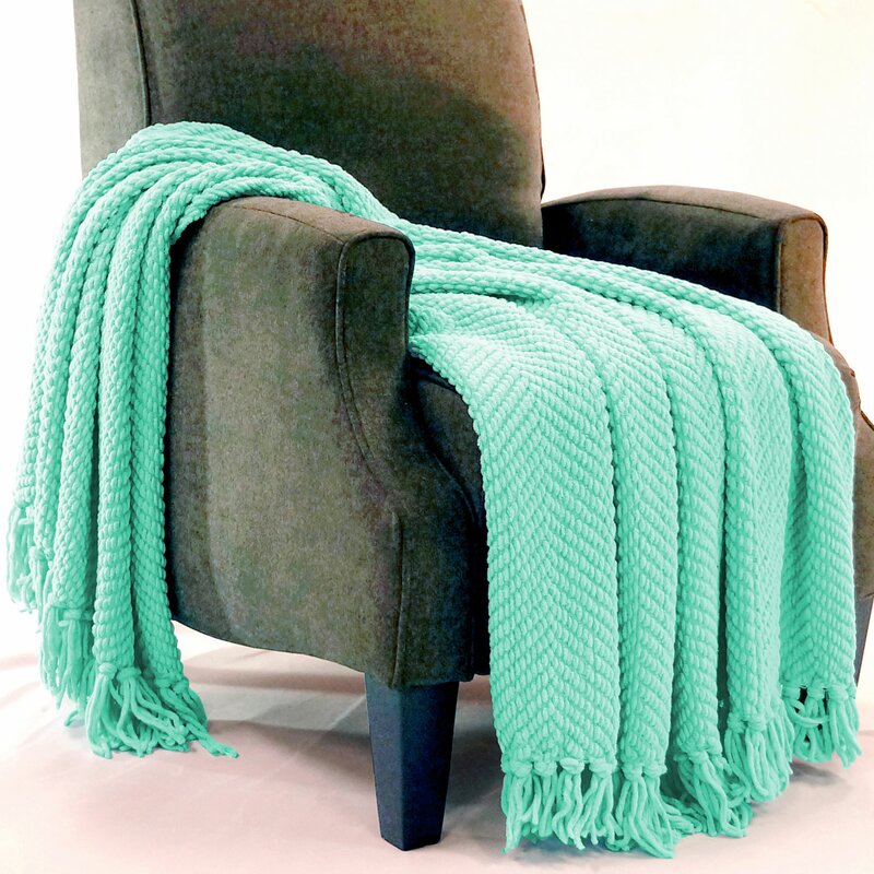 Resoland Polyester Knitted/Woven Tweed Throw