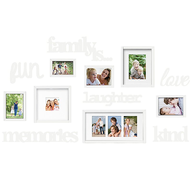 Miber 13 Piece Beveled Collage Picture Frame Set